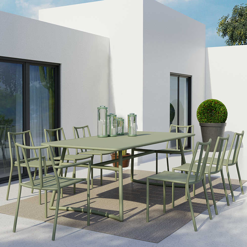 Contemporary Outdoor Dining Set – A Fusion of Sustainability, Comfort, and Modern Design by ZoeyiCollection