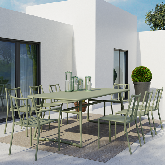 Contemporary Outdoor Dining Set – A Fusion of Sustainability, Comfort, and Modern Design by ZoeyiCollection