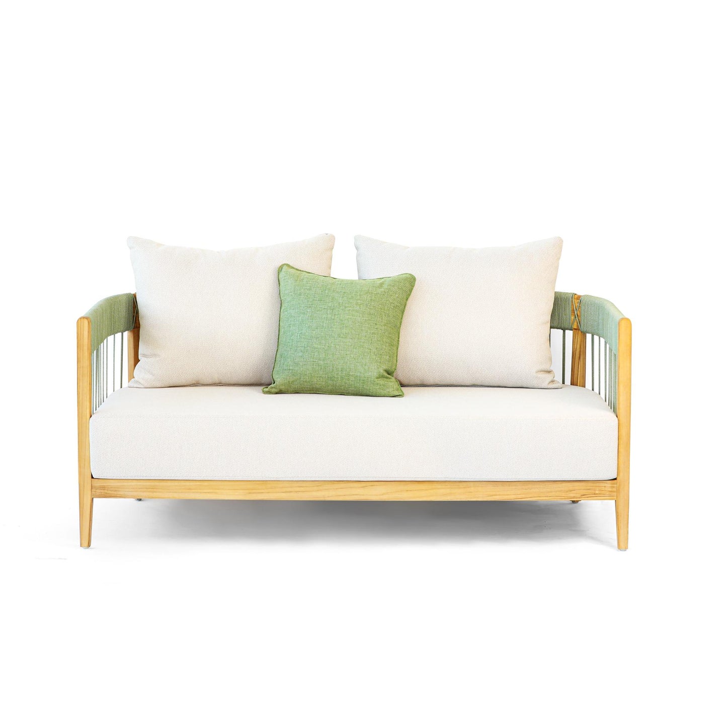 Modern Minimalist Sofa with Natural Wood Frame – Stylish Indoor & Outdoor Seating by Turayo Outdoor Furniture