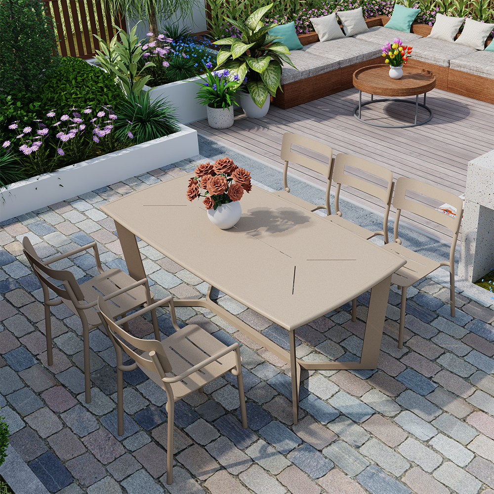 Modern Minimalist Outdoor Dining Set – Contemporary Elegance for Every Gathering