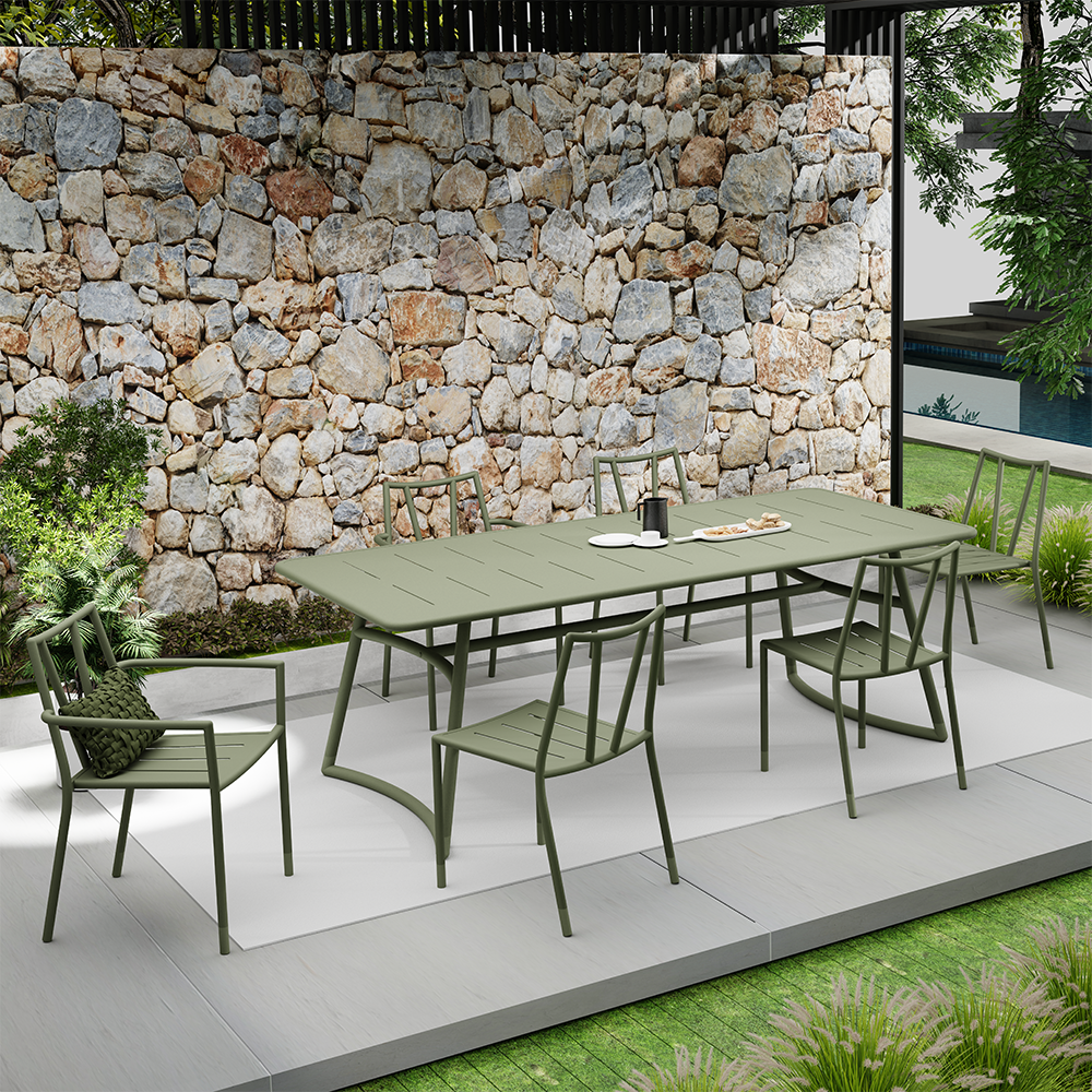 Contemporary Outdoor Dining Set – A Fusion of Sustainability, Comfort, and Modern Design by ZoeyiCollection